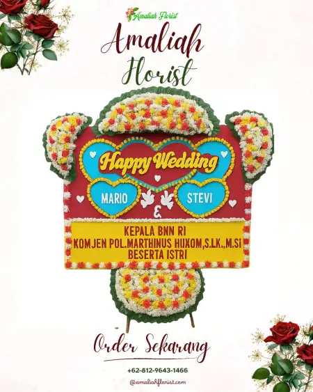 Papan Bunga Pernikahan Sanetan